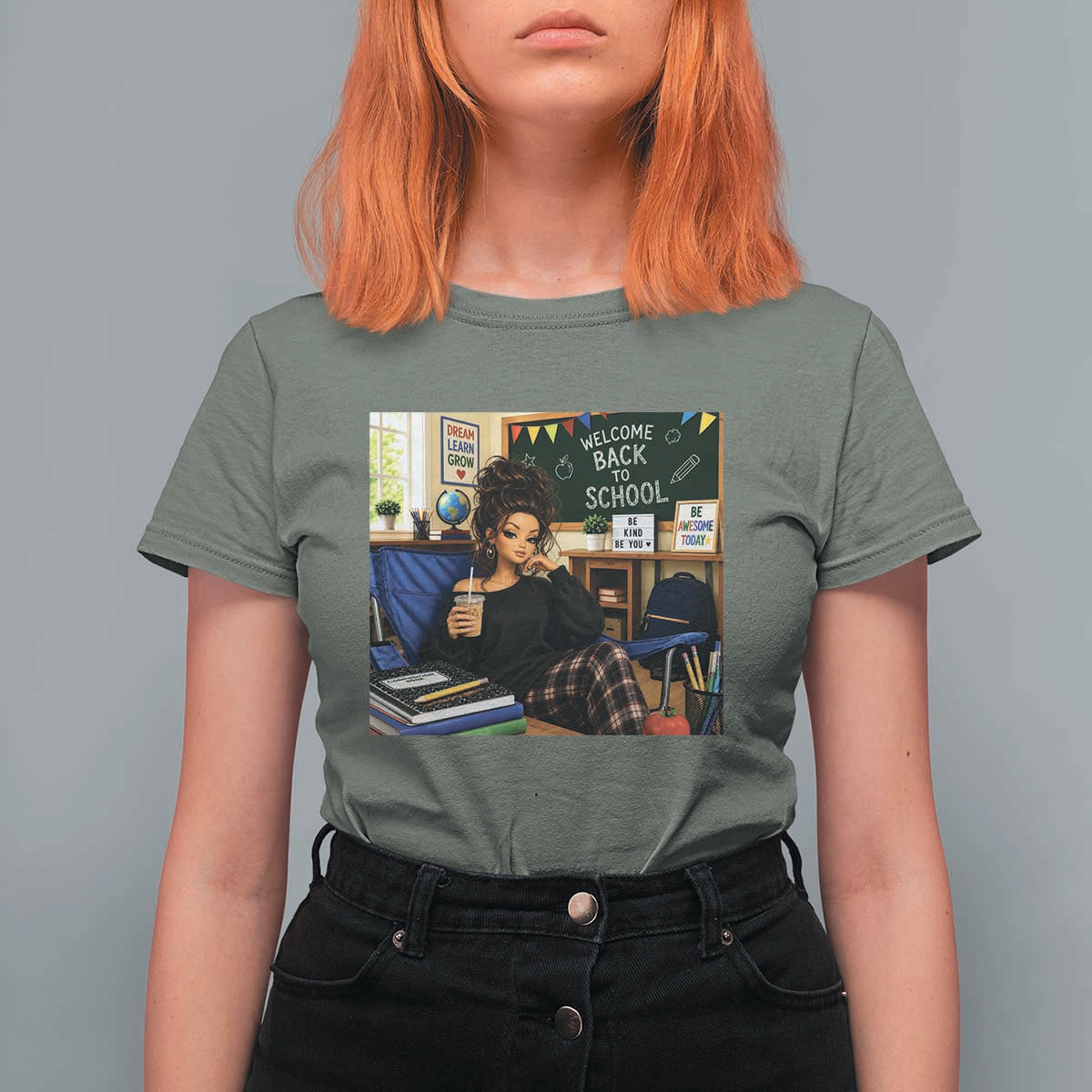 Funny Back To School Doll Face Meme T Shirt For Women Coffee Teacher Gift