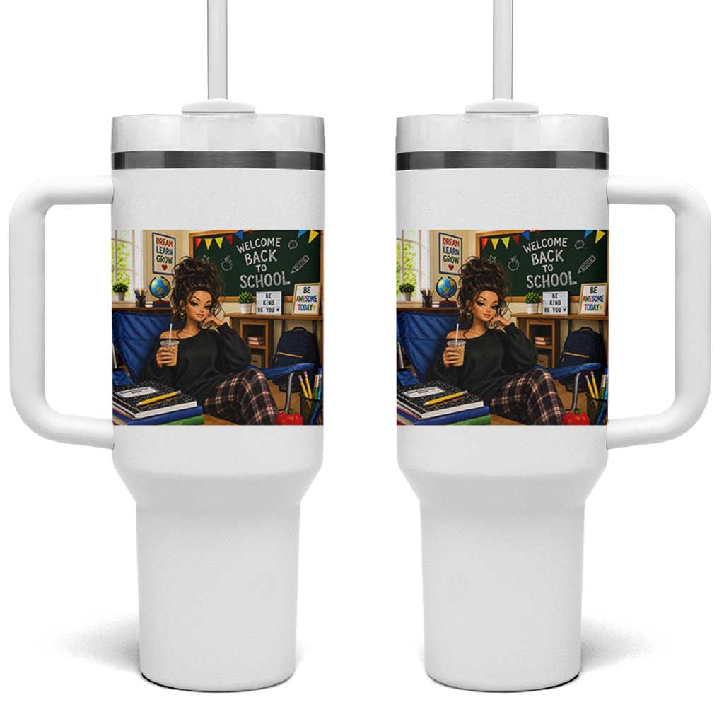 Funny Back To School Doll Face Meme Tumbler With Handle Coffee Teacher Gift
