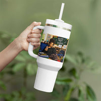 Funny Back To School Doll Face Meme Tumbler With Handle Coffee Teacher Gift