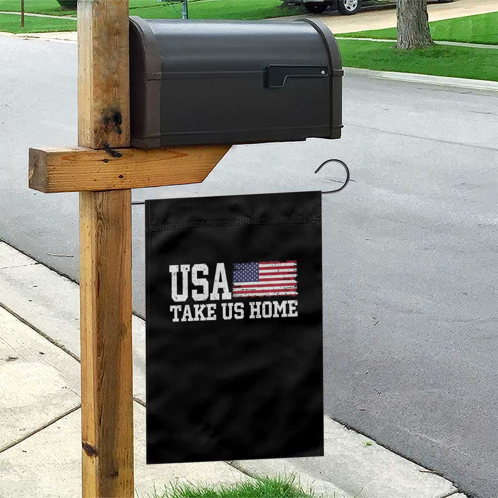 Patriotic USA Soccer Fan Garden Flag Take Us Home Game Day