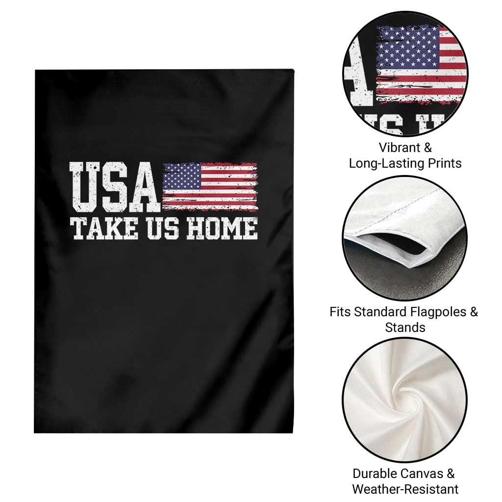 Patriotic USA Soccer Fan Garden Flag Take Us Home Game Day