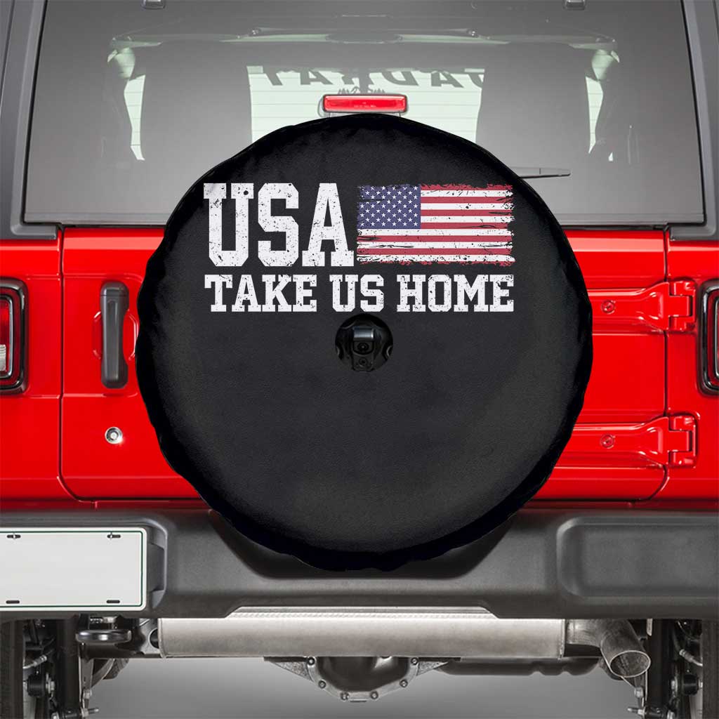 Patriotic USA Soccer Fan Spare Tire Cover Take Us Home Game Day