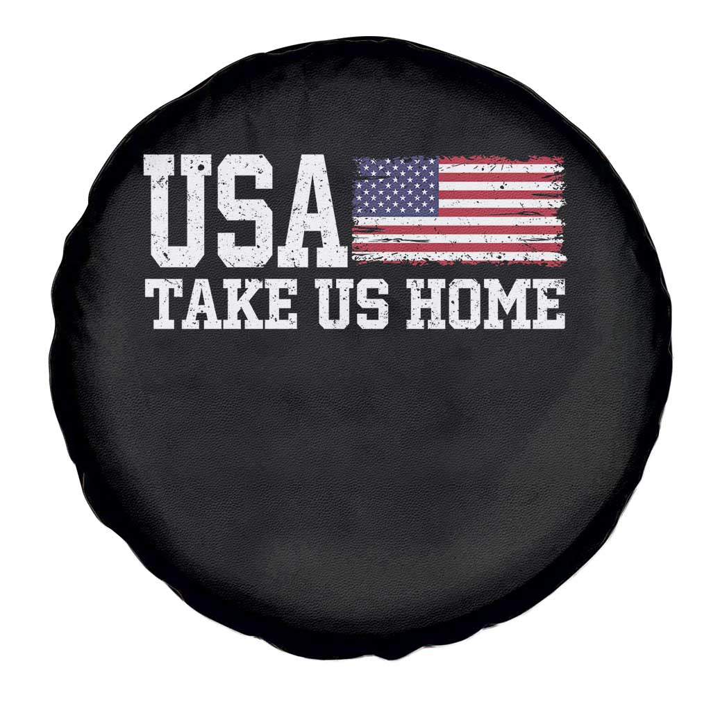 Patriotic USA Soccer Fan Spare Tire Cover Take Us Home Game Day