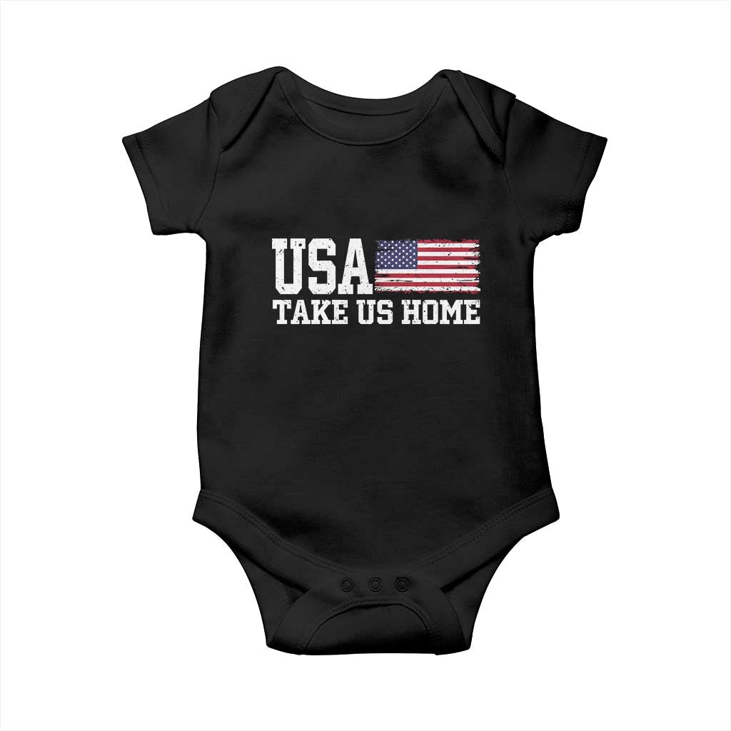 Patriotic USA Soccer Fan Baby Onesie Take Us Home Game Day