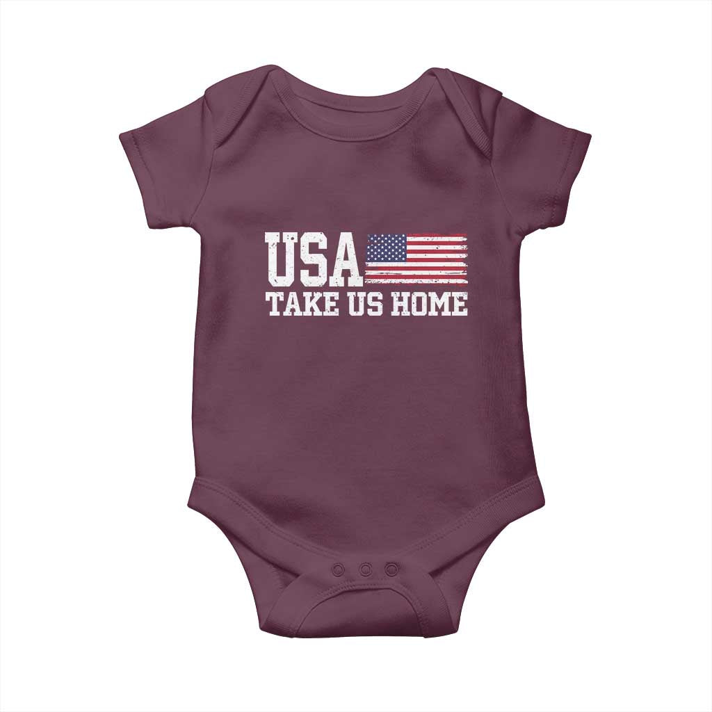 Patriotic USA Soccer Fan Baby Onesie Take Us Home Game Day