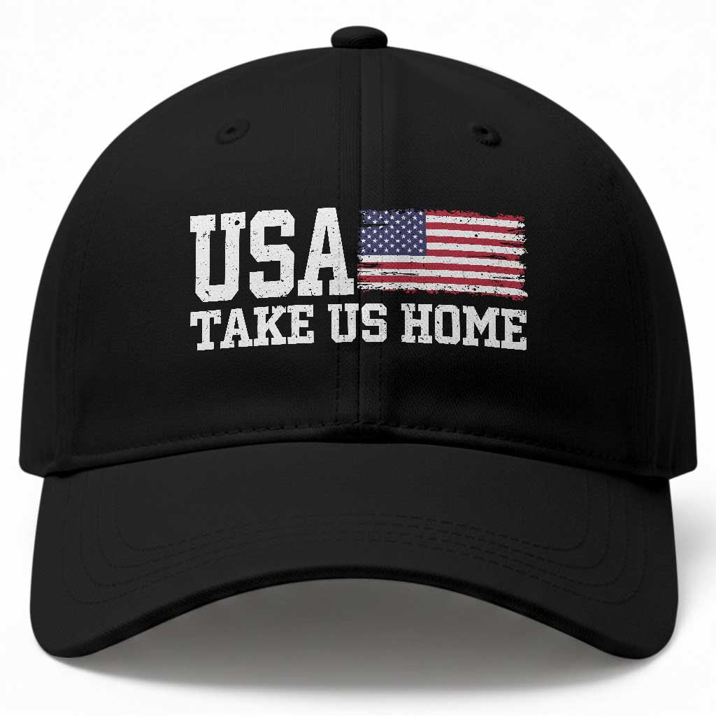 Patriotic USA Soccer Fan Baseball Cap Take Us Home Game Day