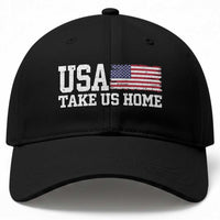 Patriotic USA Soccer Fan Baseball Cap Take Us Home Game Day
