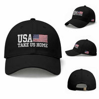 Patriotic USA Soccer Fan Baseball Cap Take Us Home Game Day