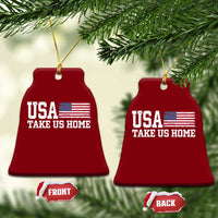 Patriotic USA Soccer Fan Ceramic Ornament Take Us Home Game Day