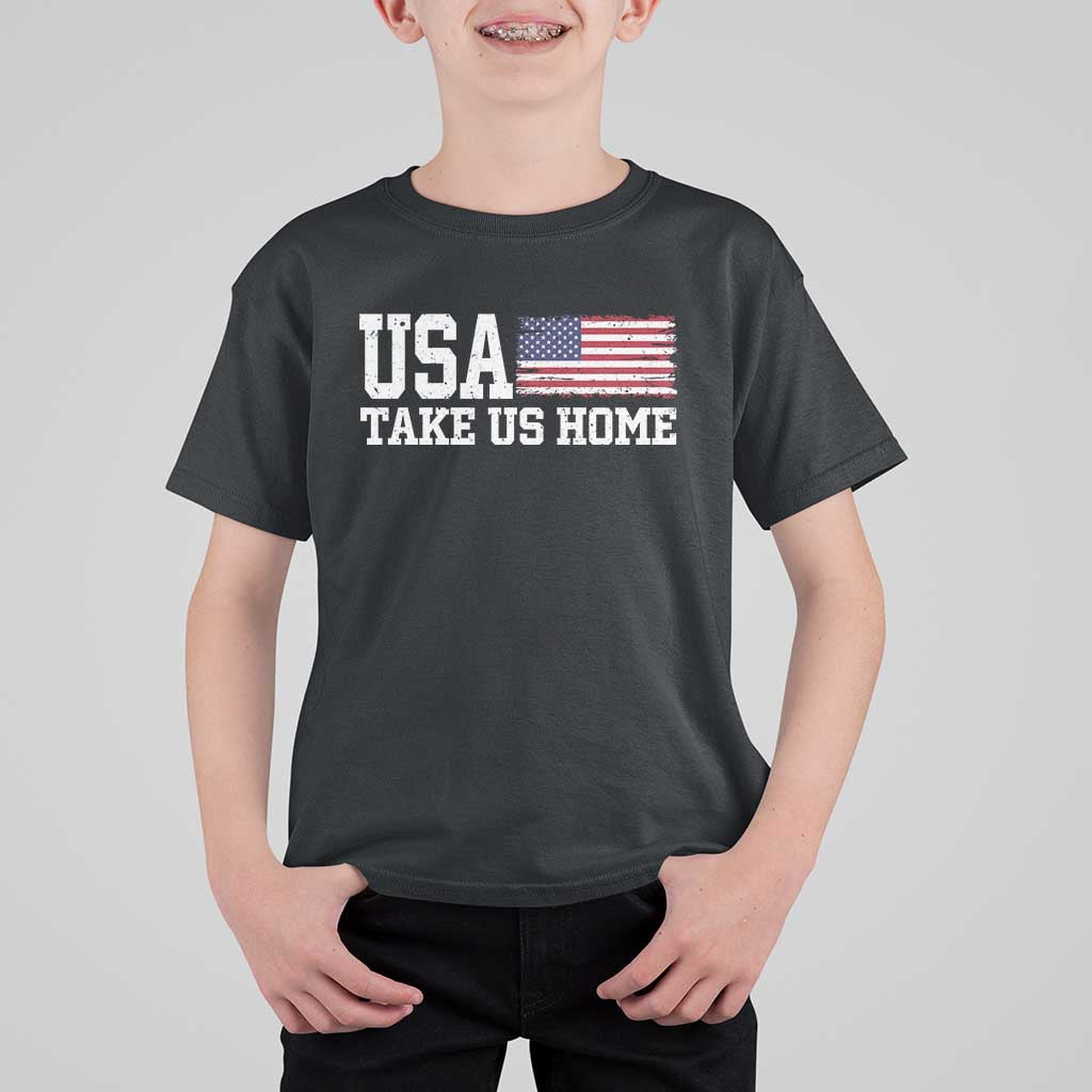 Patriotic USA Soccer Fan T Shirt For Kid Take Us Home Game Day