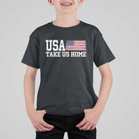 Patriotic USA Soccer Fan T Shirt For Kid Take Us Home Game Day