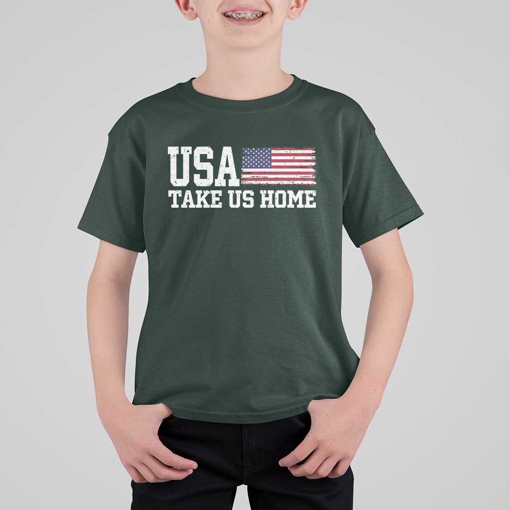 Patriotic USA Soccer Fan T Shirt For Kid Take Us Home Game Day