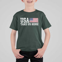 Patriotic USA Soccer Fan T Shirt For Kid Take Us Home Game Day