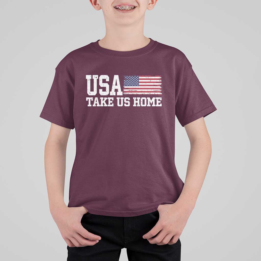 Patriotic USA Soccer Fan T Shirt For Kid Take Us Home Game Day