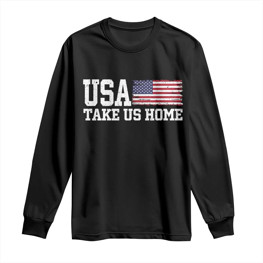Patriotic USA Soccer Fan Long Sleeve Shirt Take Us Home Game Day