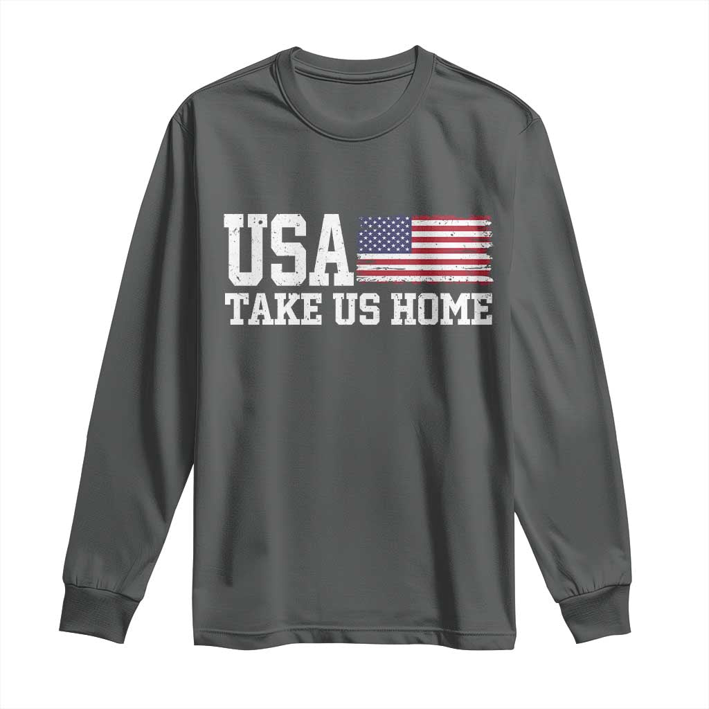 Patriotic USA Soccer Fan Long Sleeve Shirt Take Us Home Game Day