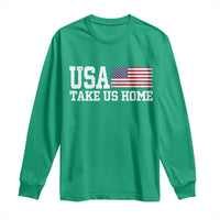 Patriotic USA Soccer Fan Long Sleeve Shirt Take Us Home Game Day