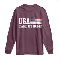 Patriotic USA Soccer Fan Long Sleeve Shirt Take Us Home Game Day