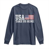 Patriotic USA Soccer Fan Long Sleeve Shirt Take Us Home Game Day