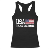 Patriotic USA Soccer Fan Racerback Tank Top Take Us Home Game Day