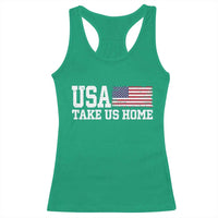 Patriotic USA Soccer Fan Racerback Tank Top Take Us Home Game Day