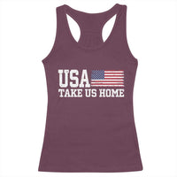 Patriotic USA Soccer Fan Racerback Tank Top Take Us Home Game Day