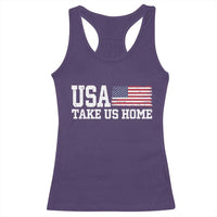 Patriotic USA Soccer Fan Racerback Tank Top Take Us Home Game Day