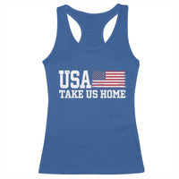 Patriotic USA Soccer Fan Racerback Tank Top Take Us Home Game Day