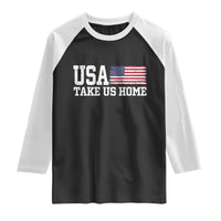 Patriotic USA Soccer Fan Raglan Shirt Take Us Home Game Day
