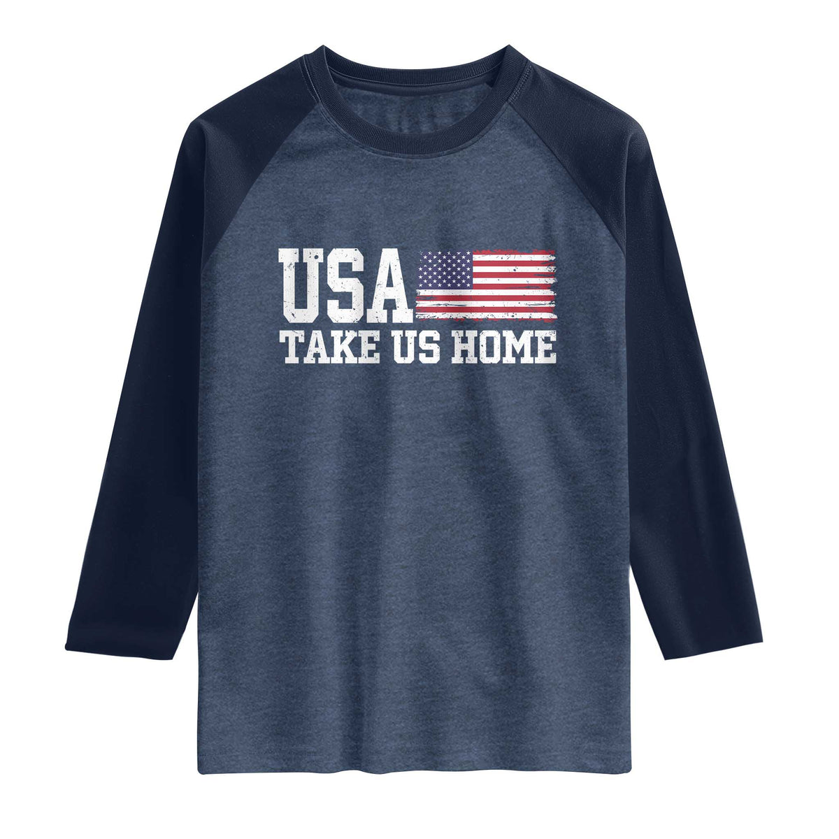 Patriotic USA Soccer Fan Raglan Shirt Take Us Home Game Day