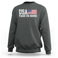 Patriotic USA Soccer Fan Sweatshirt Take Us Home Game Day