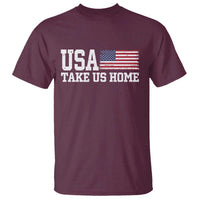 Patriotic USA Soccer Fan T Shirt Take Us Home Game Day