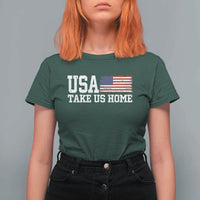 Patriotic USA Soccer Fan T Shirt For Women Take Us Home Game Day