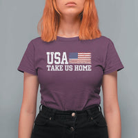 Patriotic USA Soccer Fan T Shirt For Women Take Us Home Game Day