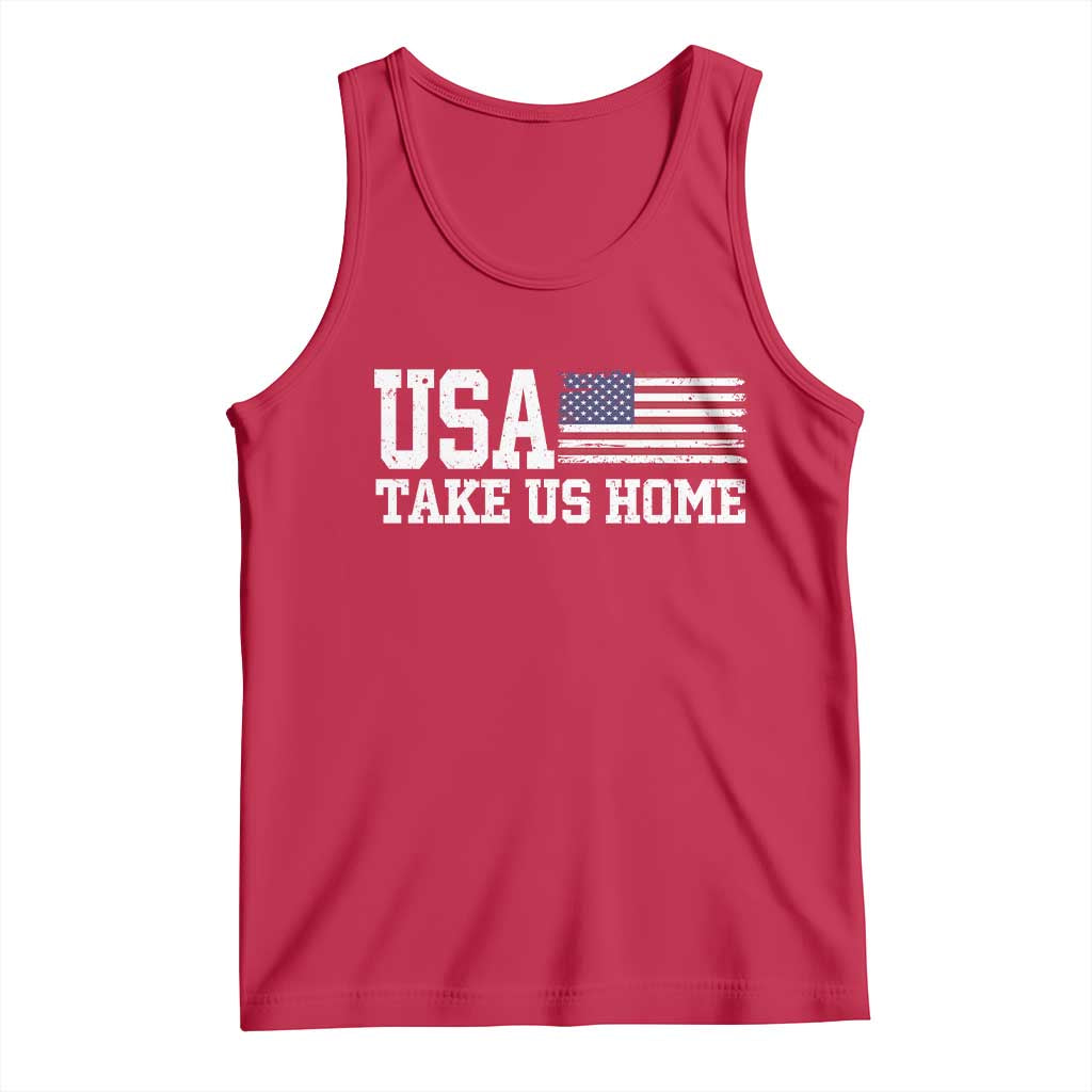 Patriotic USA Soccer Fan Tank Top Take Us Home Game Day