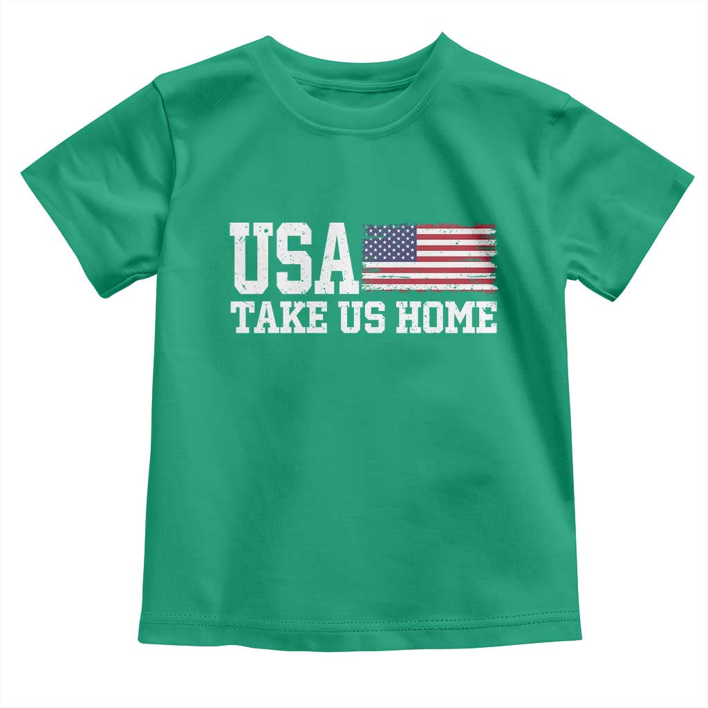 Patriotic USA Soccer Fan Toddler T Shirt Take Us Home Game Day