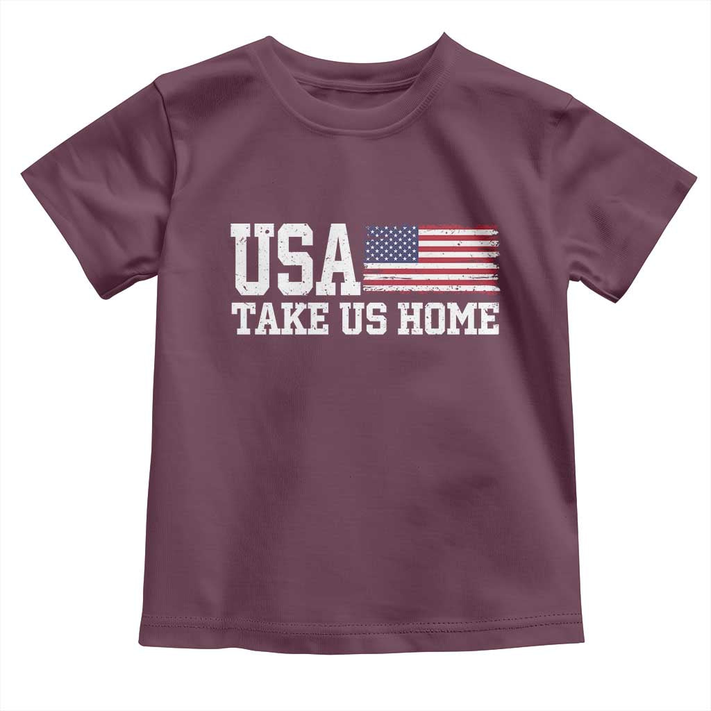 Patriotic USA Soccer Fan Toddler T Shirt Take Us Home Game Day