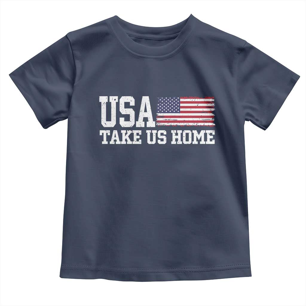 Patriotic USA Soccer Fan Toddler T Shirt Take Us Home Game Day