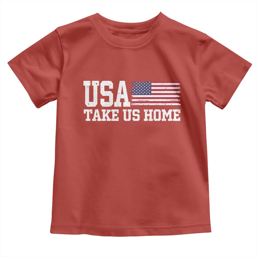 Patriotic USA Soccer Fan Toddler T Shirt Take Us Home Game Day