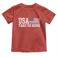 Patriotic USA Soccer Fan Toddler T Shirt Take Us Home Game Day