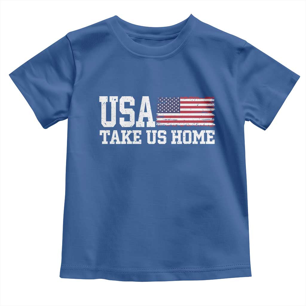 Patriotic USA Soccer Fan Toddler T Shirt Take Us Home Game Day