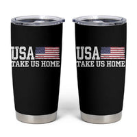 Patriotic USA Soccer Fan Tumbler Cup Take Us Home Game Day