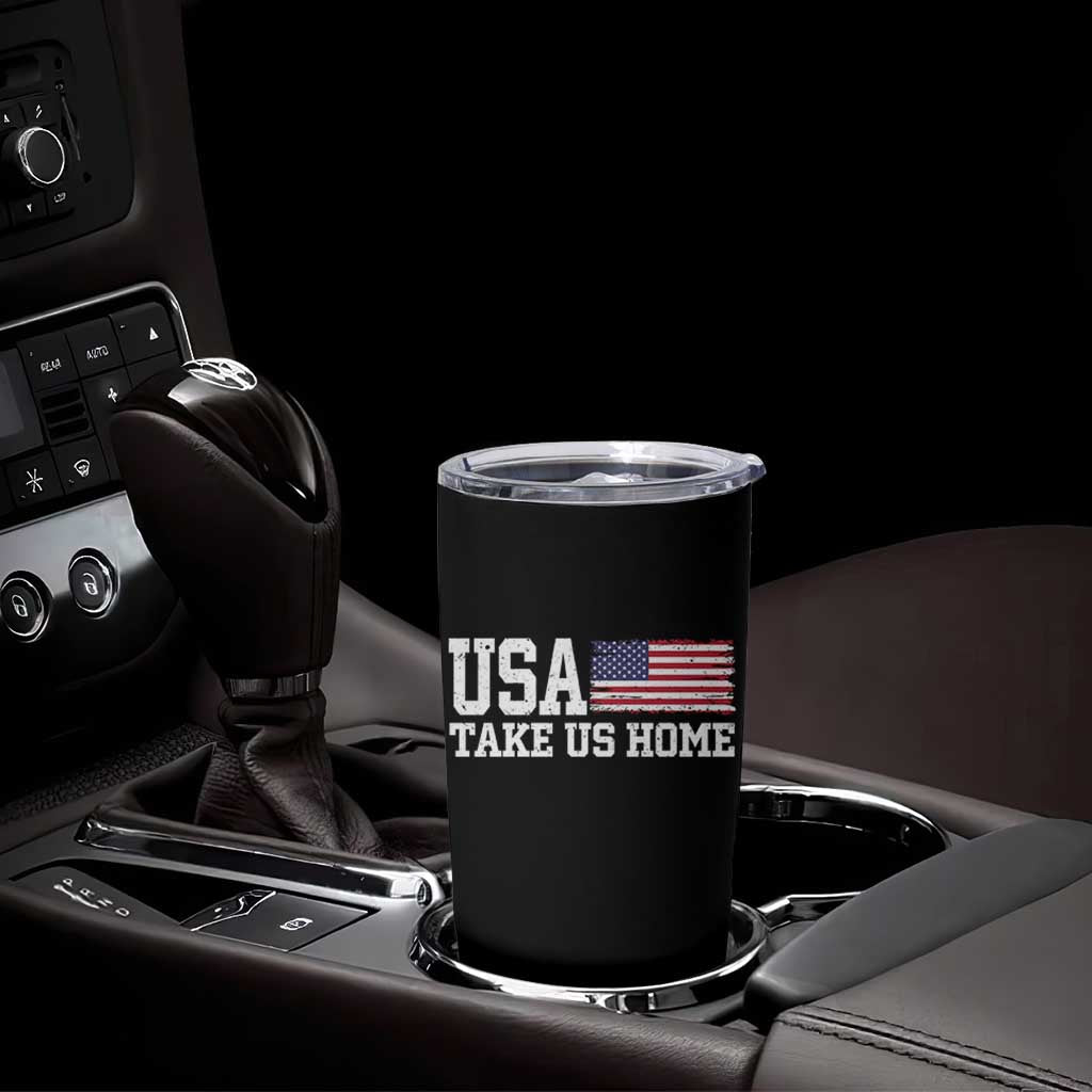 Patriotic USA Soccer Fan Tumbler Cup Take Us Home Game Day