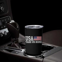 Patriotic USA Soccer Fan Tumbler Cup Take Us Home Game Day
