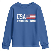 Patriotic USA Soccer Fan Youth Sweatshirt Take Us Home Game Day