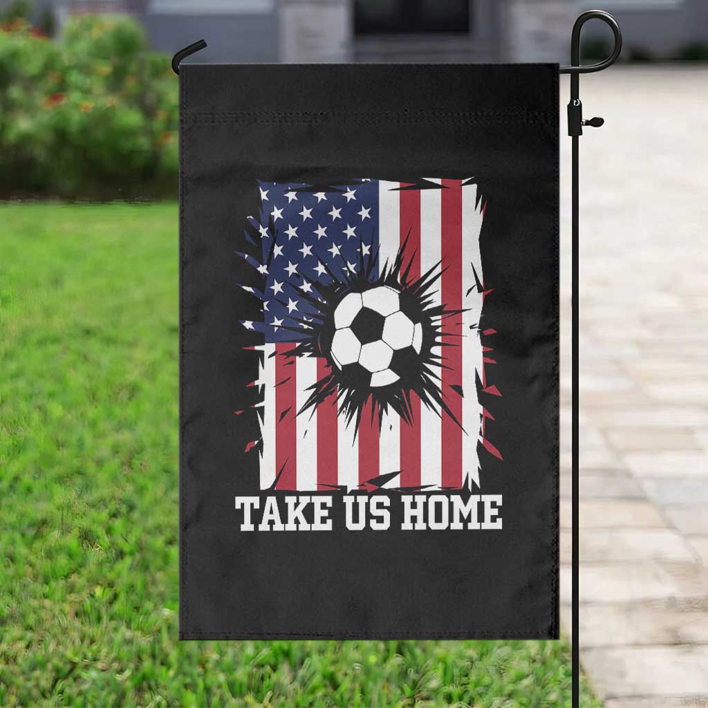 USA Soccer Game Day Garden Flag Take Us Home