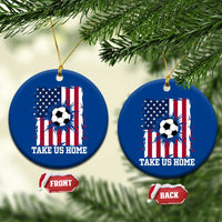 USA Soccer Game Day Ceramic Ornament Take Us Home