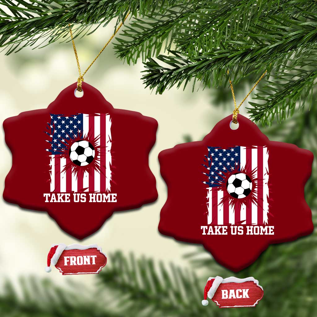 USA Soccer Game Day Ceramic Ornament Take Us Home