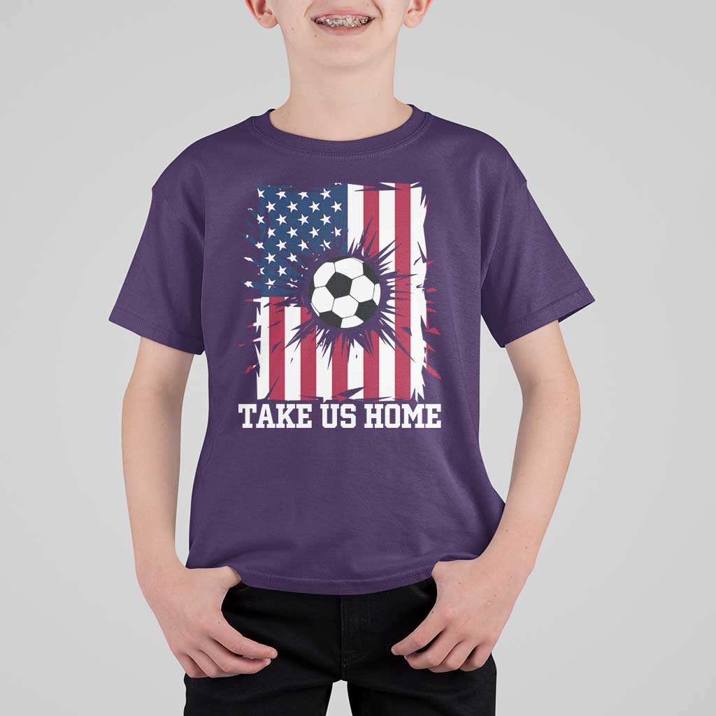 USA Soccer Game Day T Shirt For Kid Take Us Home