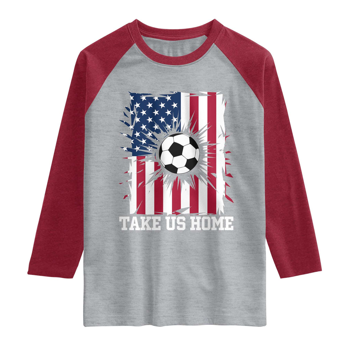 USA Soccer Game Day Raglan Shirt Take Us Home